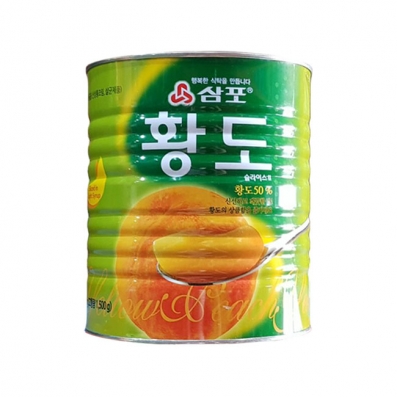 삼포 황도 슬라이스 통조림 3kg
