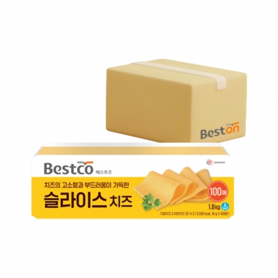 베스트코 슬라이스 치즈 1.8kg (100매) 1박스(6개입)