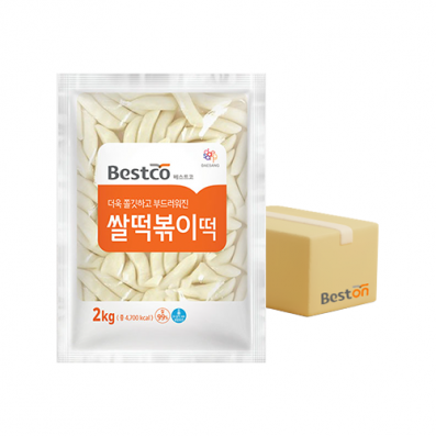 베스트코 쌀떡볶이떡 2kg 1박스(6개입)