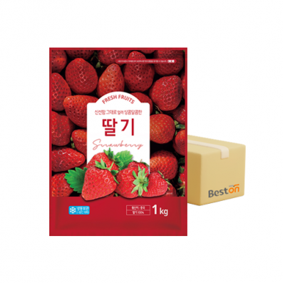 [냉동과일] 베스트코 냉동 딸기 무가당 1kg 1박스(10개입)